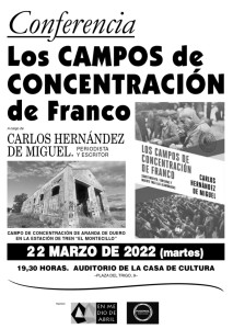 Conferencia de Carlos Hernández de Miguel en Aranda de Duero sobre los campos de concentración de Franco