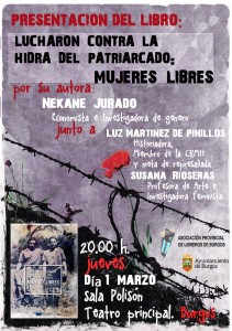 Presentación del libro “Lucharon contra la hidra del patriarcado: Mujeres Libres” de Nekane Jurado