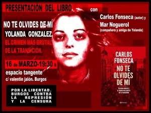 Presentación del libro “No te olvides de mí: Yolanda González, el crimen más brutal de la Transición”.