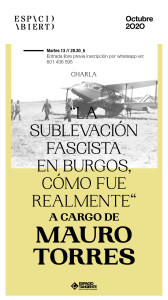 Charla: “La sublevación fascista en Burgos, cómo fue realmente”